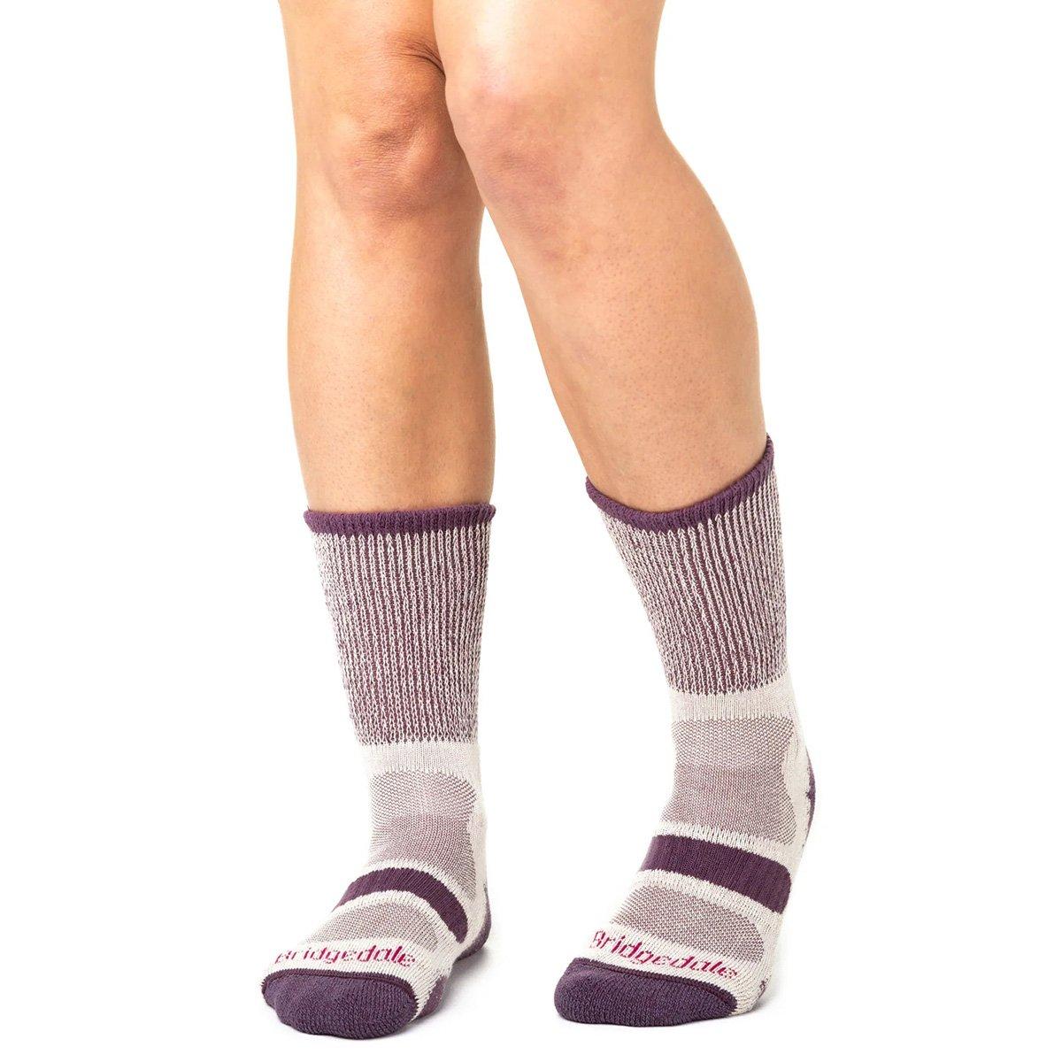 Bridgedale Women's Cotton Cool Hike Lightweight Socks - Purple