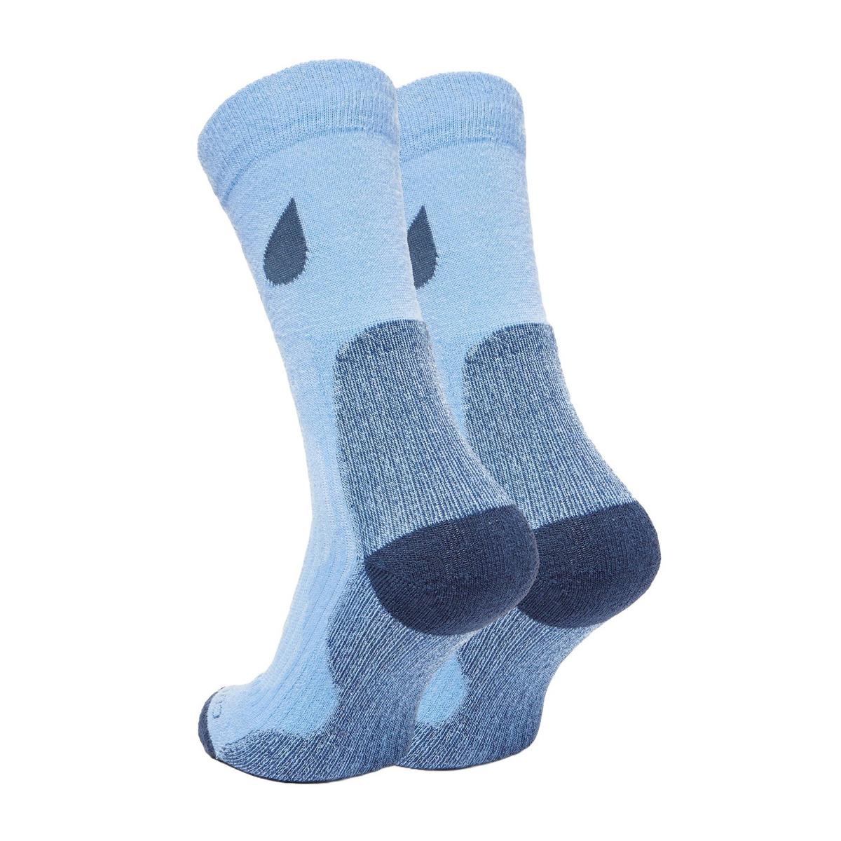 Peter Storm Women's Lightweight Outdoor Sock 2 Pack - Blue