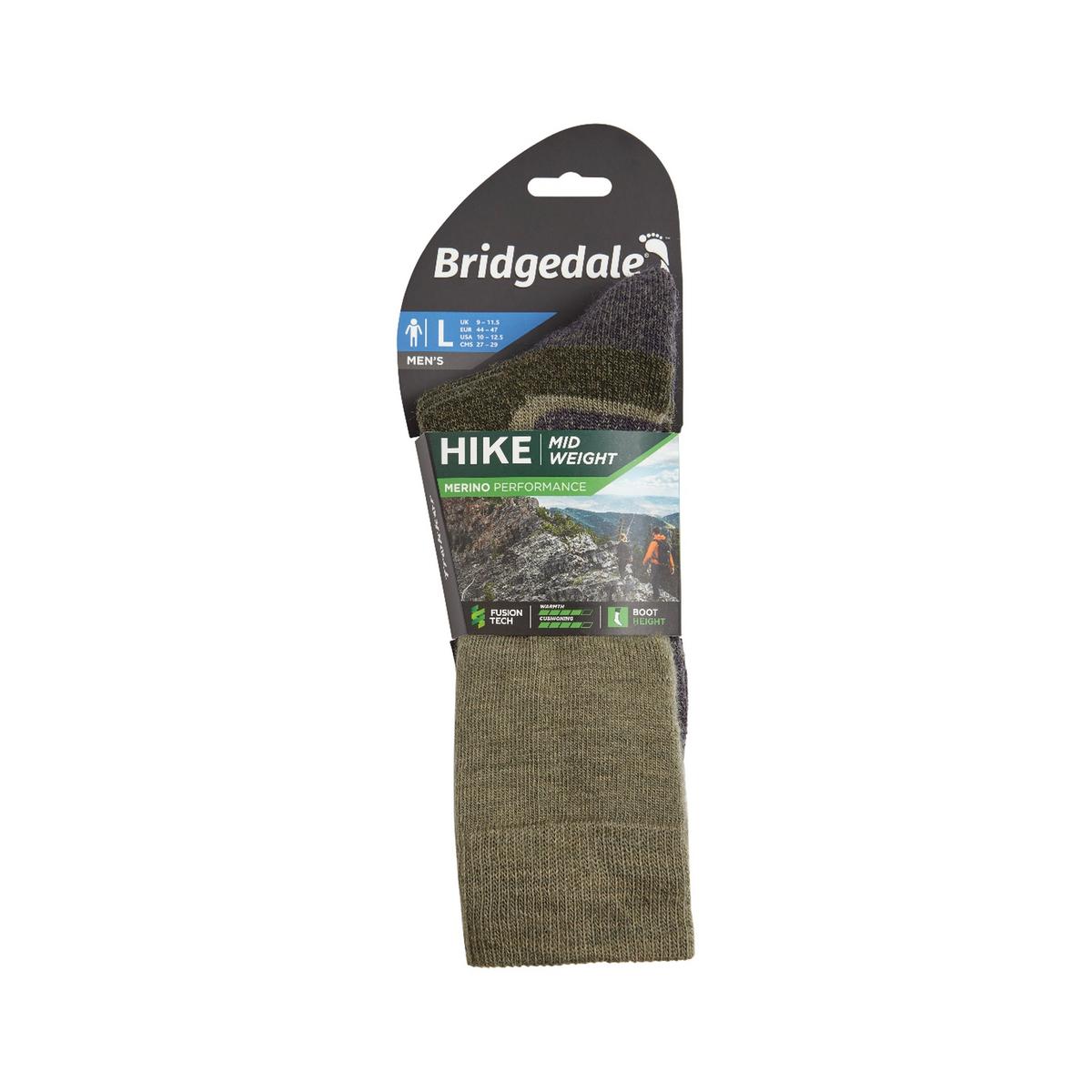 Men's Bridgedale Midweight Merino Performance Socks Walking Socks