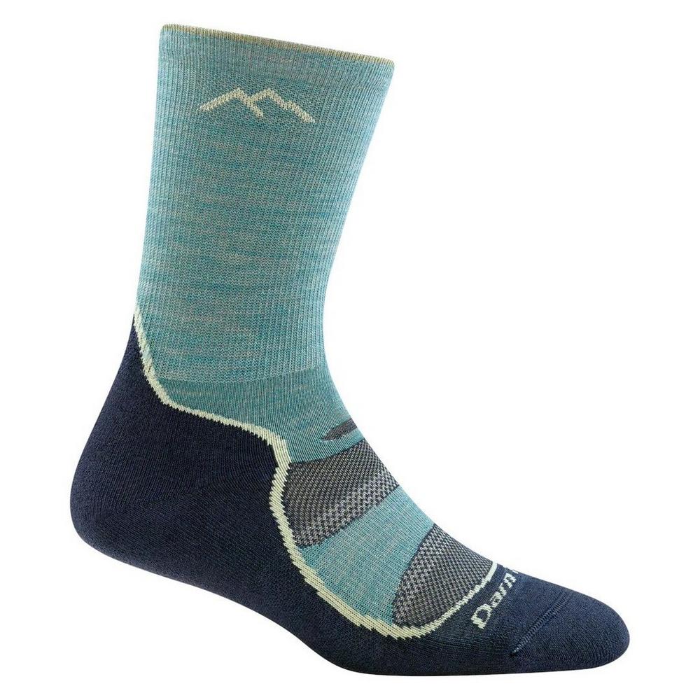 Darn Tough Women's Light Hiker Micro Crew Hiking Socks - Aqua