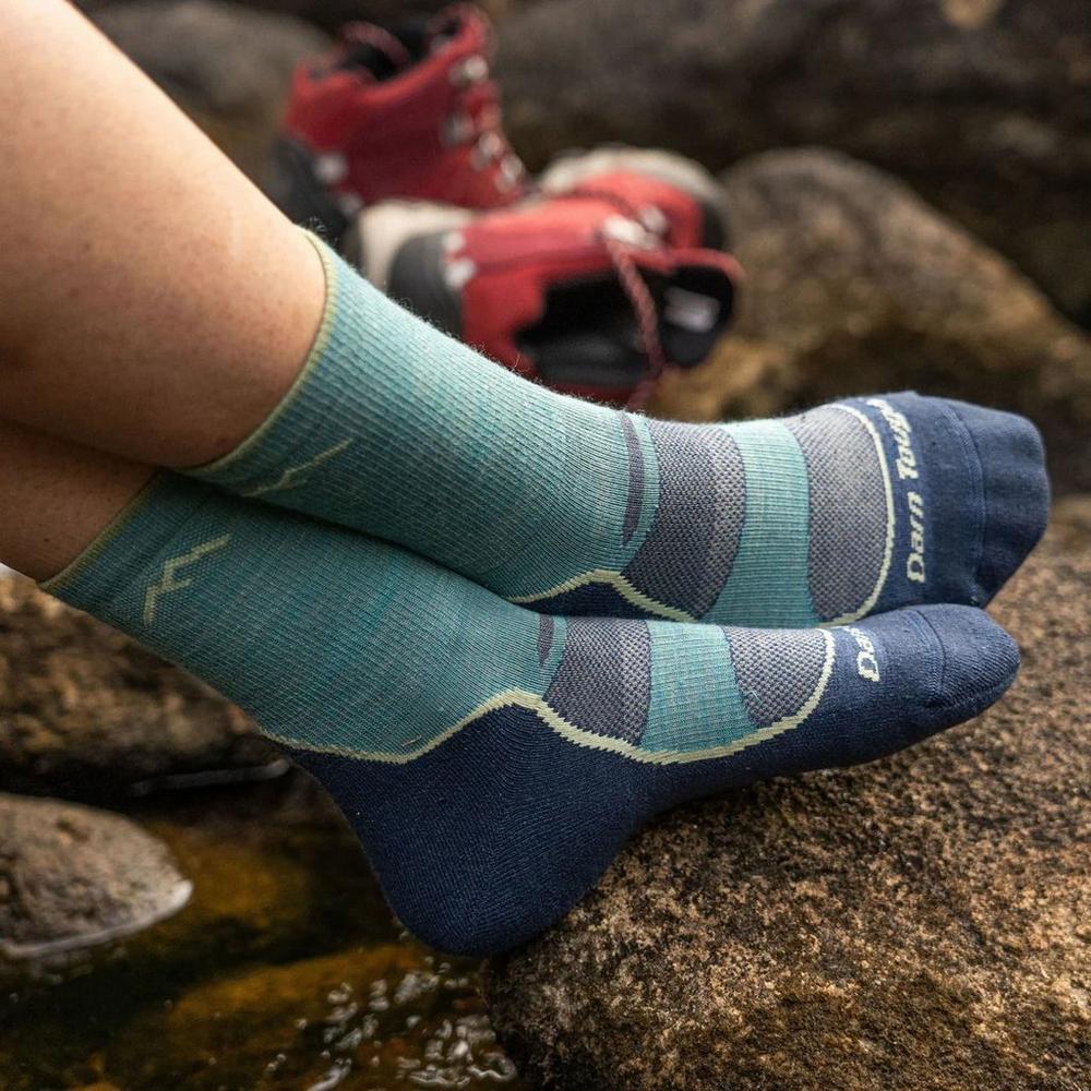 Darn Tough Women's Light Hiker Micro Crew Hiking Socks - Aqua