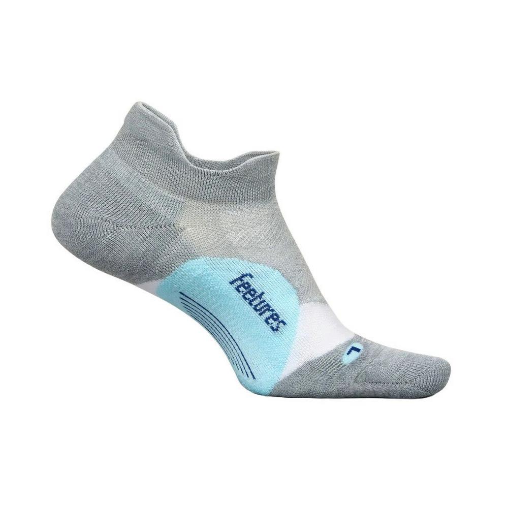 Feetures Unisex Elite Light Cushion No Show Tab Socks - Grey