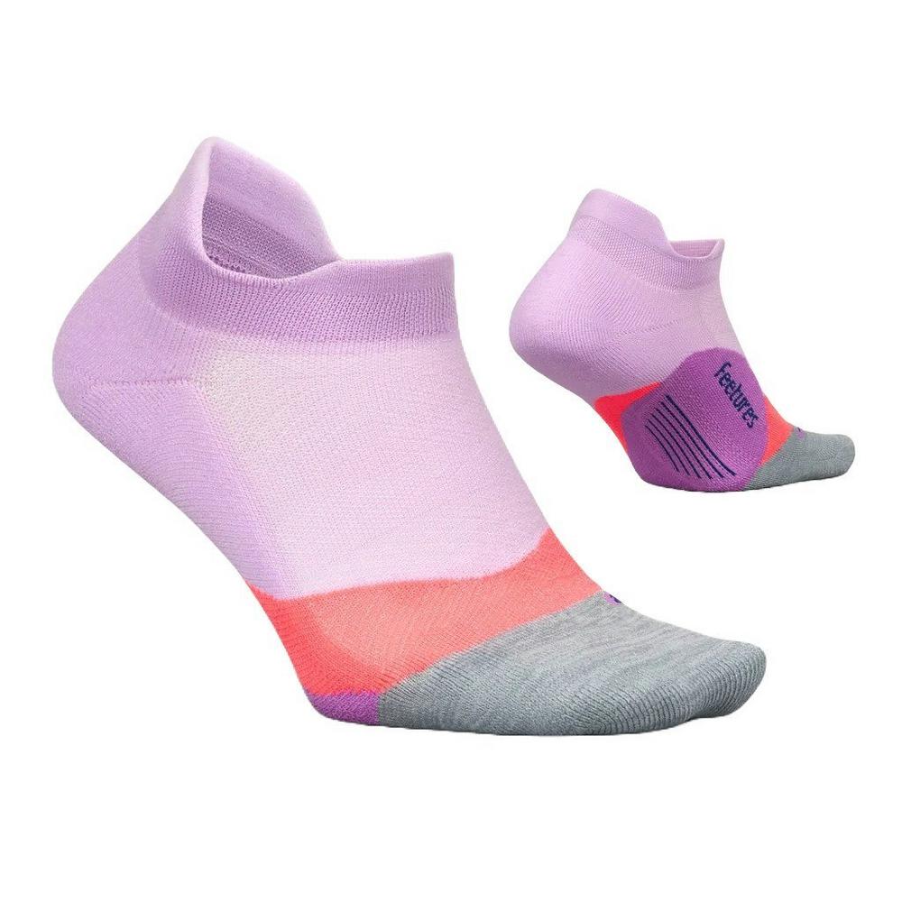 Feetures Unisex Elite Light Cushion No Show Tab Socks - Purple