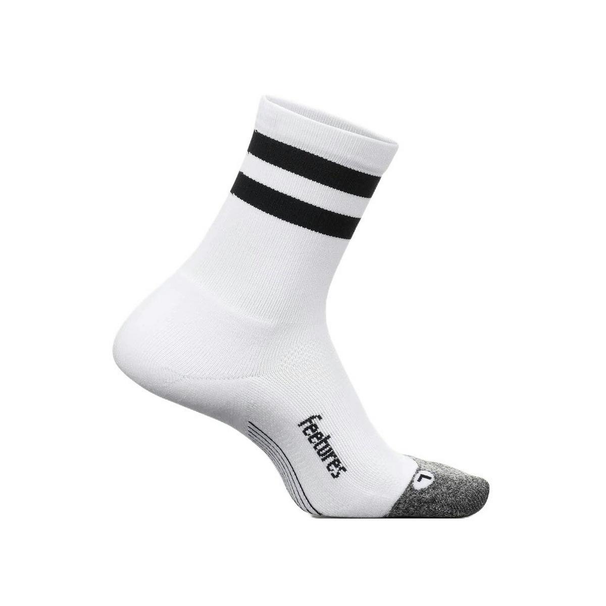 Feetures Unisex Elite Light Cushion Mini Crew Socks - White