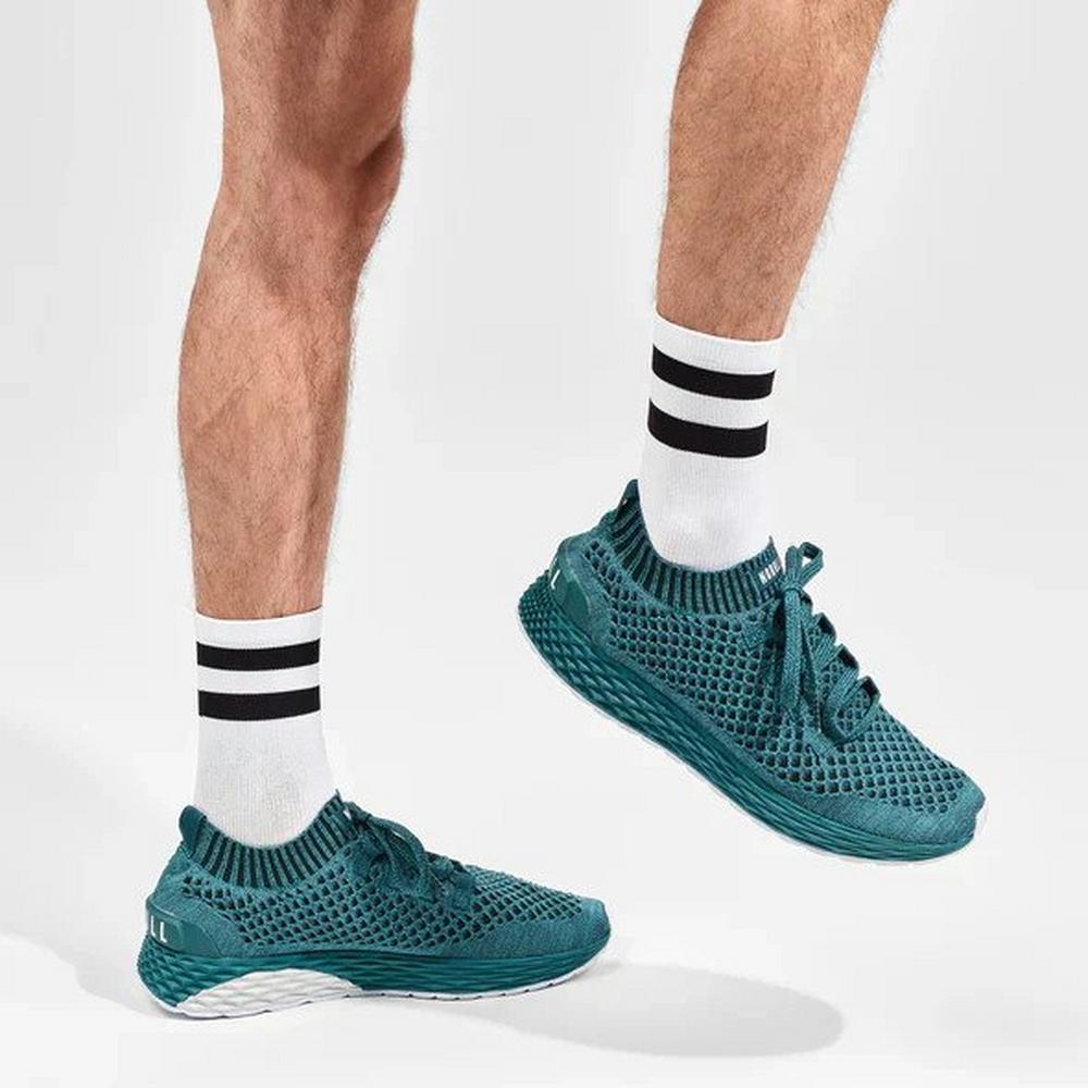 Feetures Unisex Elite Light Cushion Mini Crew Socks - White