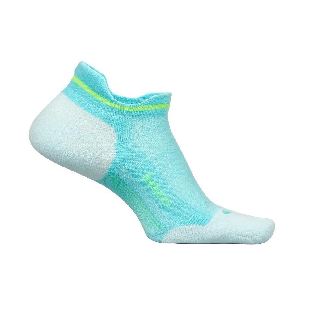 Feetures Unisex Elite Maximum Cushion No Show Tab Socks - Blue