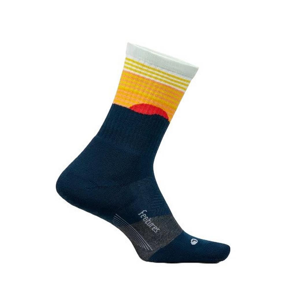 Feetures Unisex Trail Maximum Cushion Mini Crew Socks - Navy