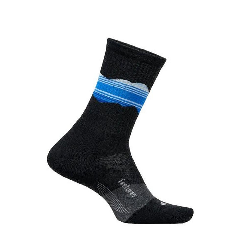Feetures Unisex Trail Maximum Cushion Mini Crew Socks - Grey