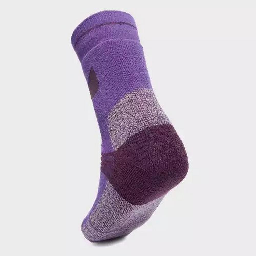 Peter Storm Kids Midweight Outdoor Sock 2 Pack - Purple