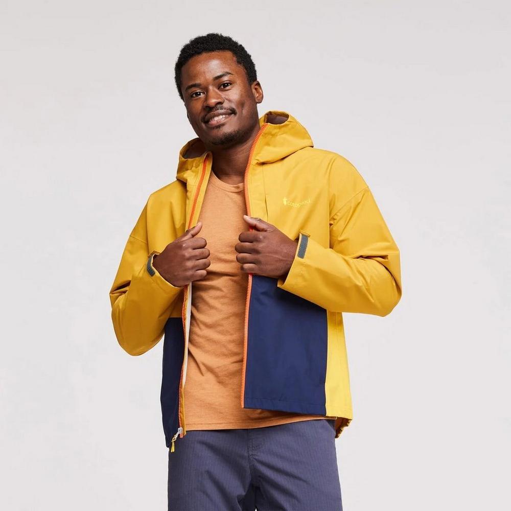 Rain jacket yellow discount mens