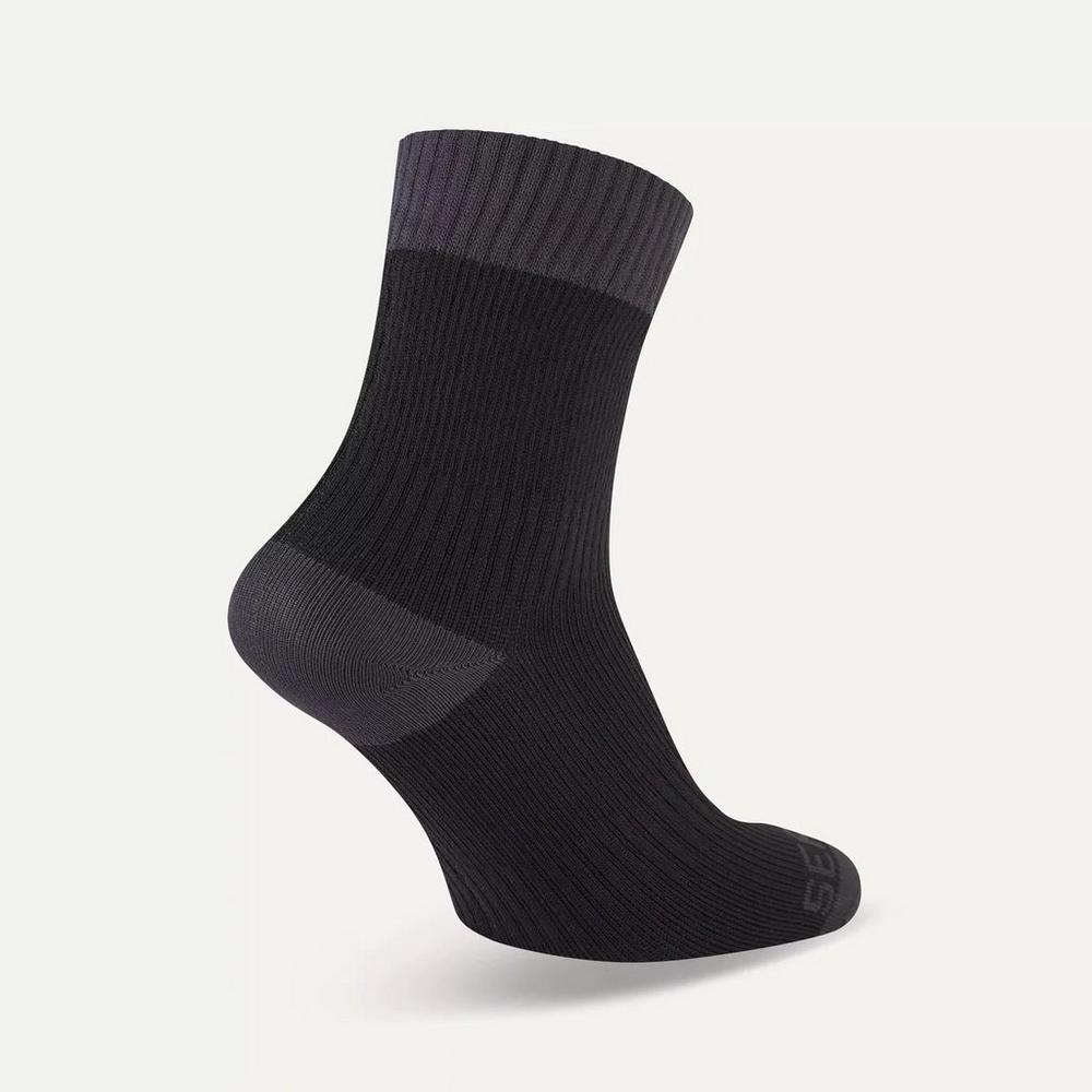 Sealskinz Unisex Wretham Sock - Black/Grey