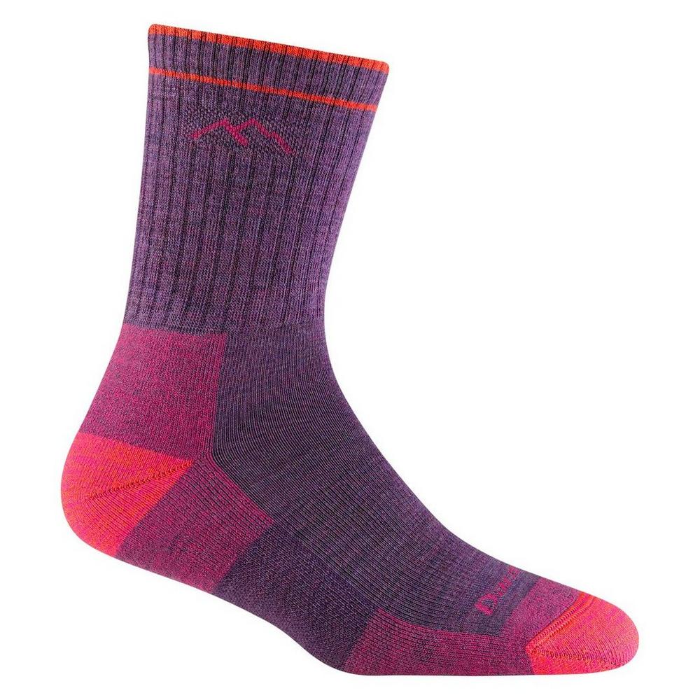 Darn Tough Women's Hiker Micro Crew Midweight Hiking Sock - Plum Heather