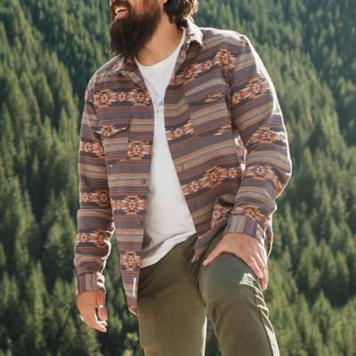 Passenger Men's Woodland Overshirt - Multi Dark Denim