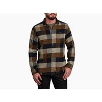  Men's Pixelatr Flannel Long Sleeve Shirt - Black Moss