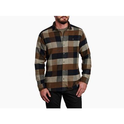 Kuhl Men's Pixelatr Flannel Long Sleeve Shirt - Black Moss