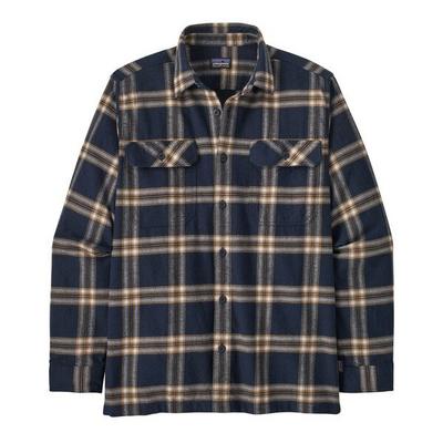 Patagonia Men's Long-Sleeved Midweight Fjord Flannel Shirt - Line/New Navy