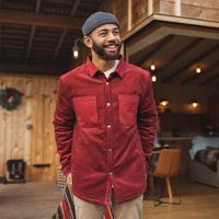  Men's Kodiak Sherpa Cord Shirt - Russet Brown