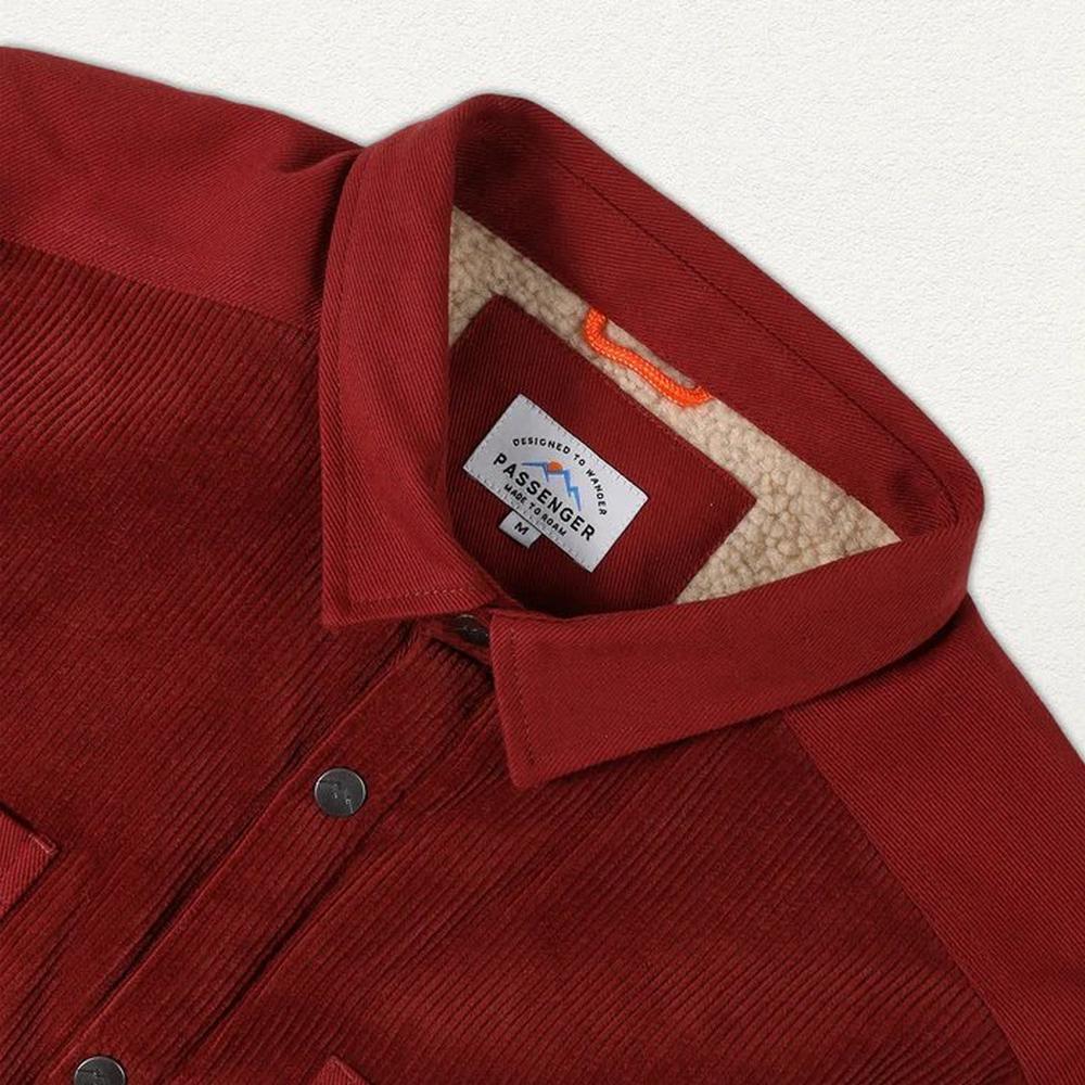 Passenger Men's Kodiak Sherpa Cord Shirt - Russet Brown