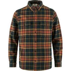 Men's Ovik Twill Shirt - Navy / Orange Checked