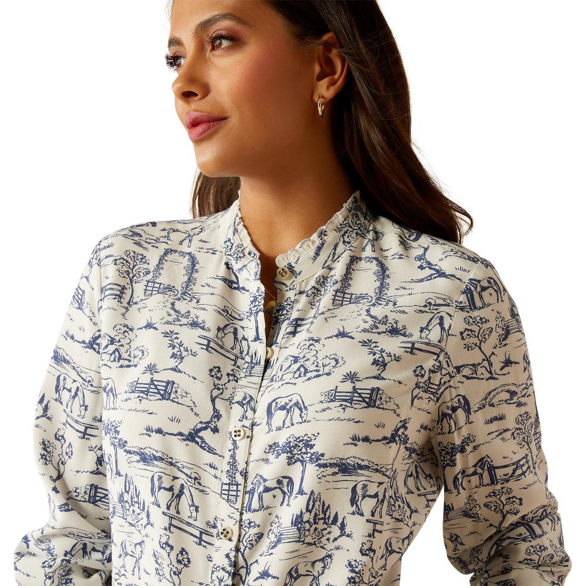 Ariat Women's Clarion Blouse - Toile Scene Print