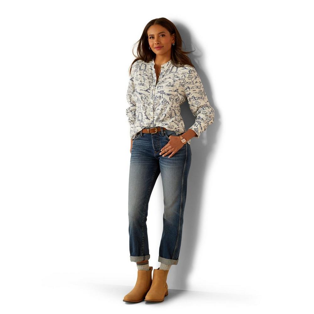 Ariat Women's Clarion Blouse - Toile Scene Print