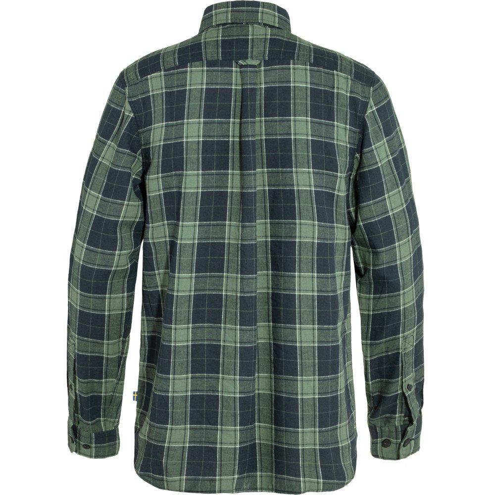 Fjallraven Men's Ovik Travel Shirt Long Sleeve - Green/Navy