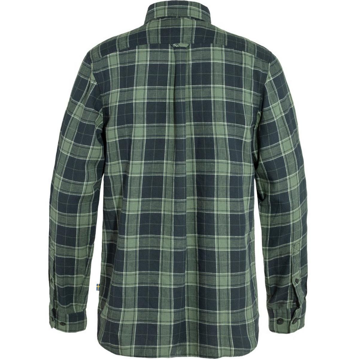 Fjallraven Men's Ovik Travel Shirt Long Sleeve - Green/Navy