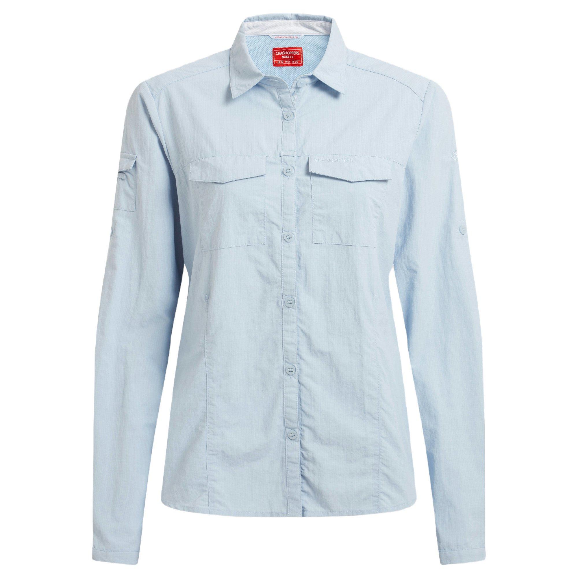 Craghoppers Women's Blue Nosilife Adventure Iii Long-Sleeve Shirt - Shirts Size 16