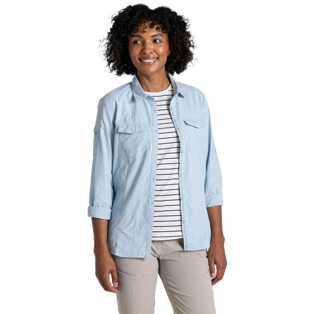 Craghoppers Women's NosiLife Adventure III Long-Sleeve Shirt - Blue