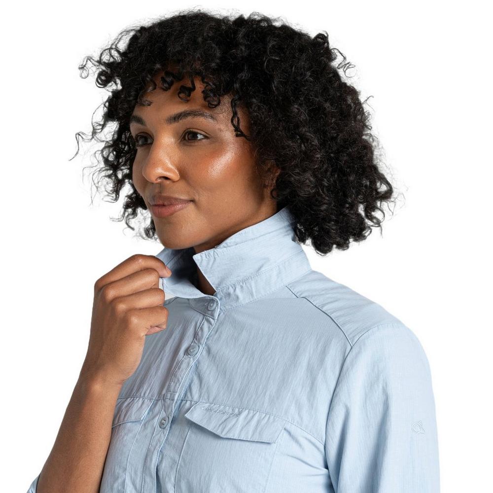 Craghoppers Women's NosiLife Adventure III Long-Sleeve Shirt - Blue