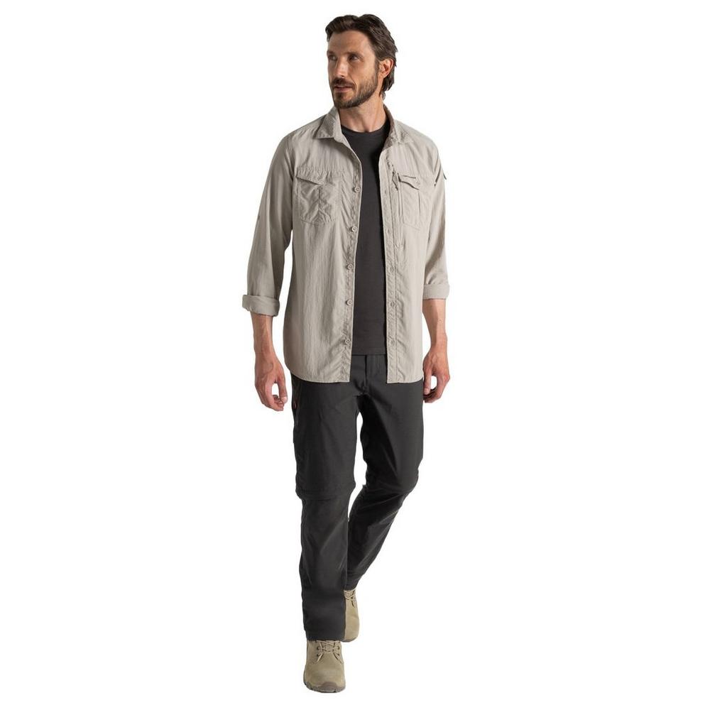 Craghoppers Men's NosiLife Adventure III Long-Sleeve Shirt - Grey
