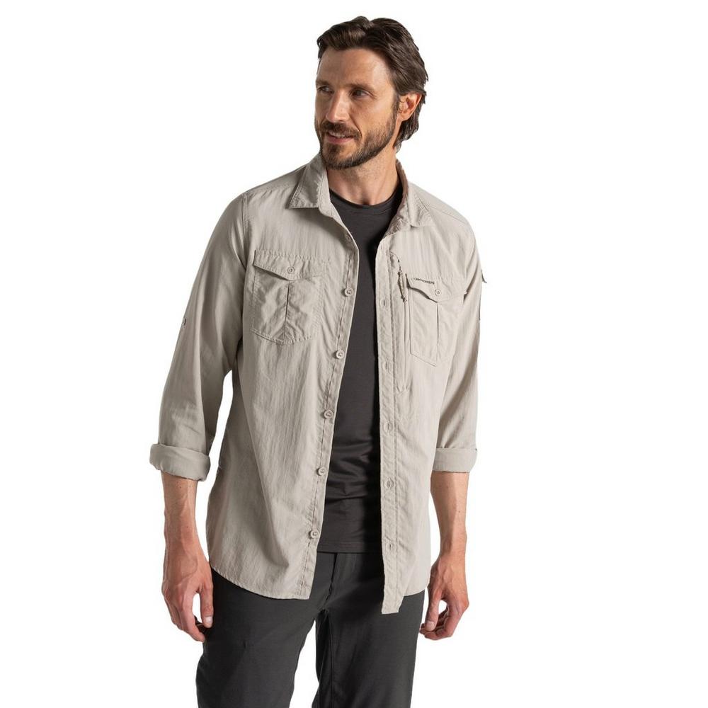 Craghoppers Men's NosiLife Adventure III Long-Sleeve Shirt - Grey