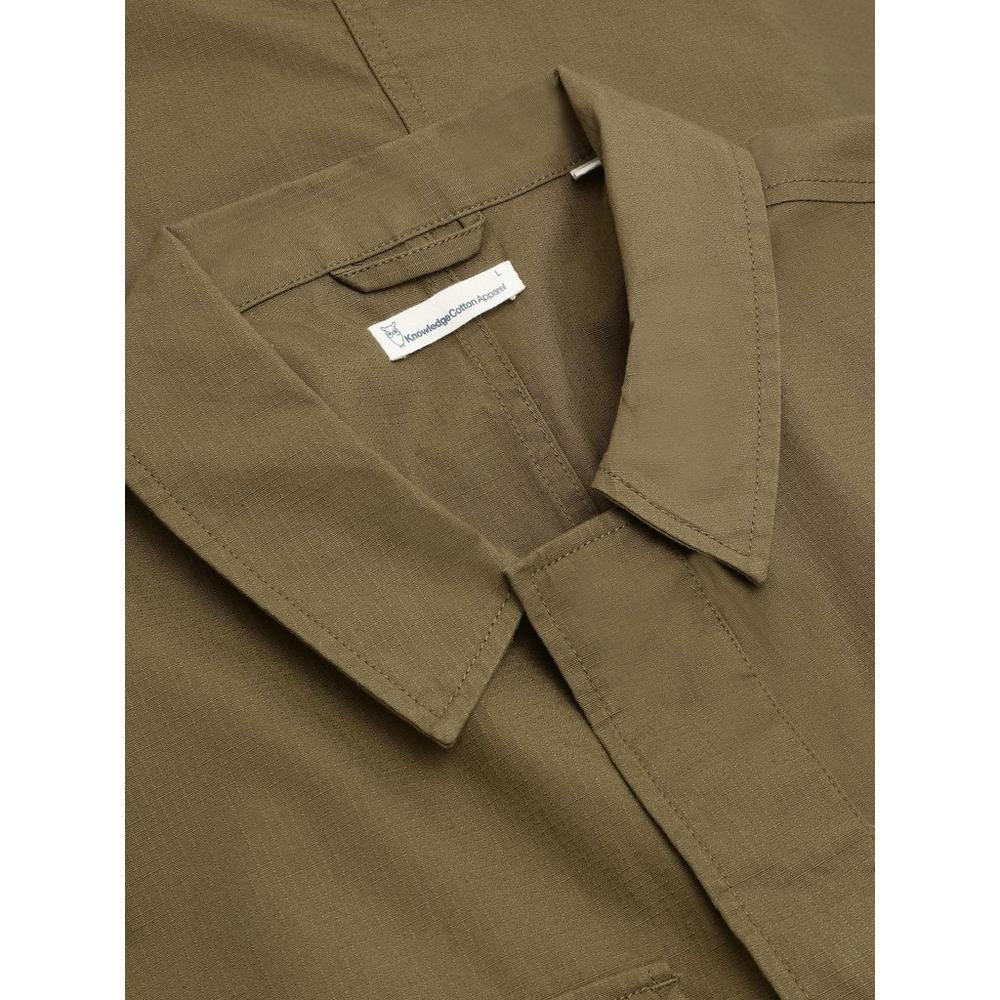 Knowledge Cotton Men's Ripstop Overshirt - Green
