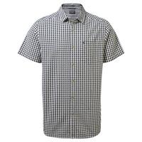  Men's Centro Short Sleeved Shirt - Green Check
