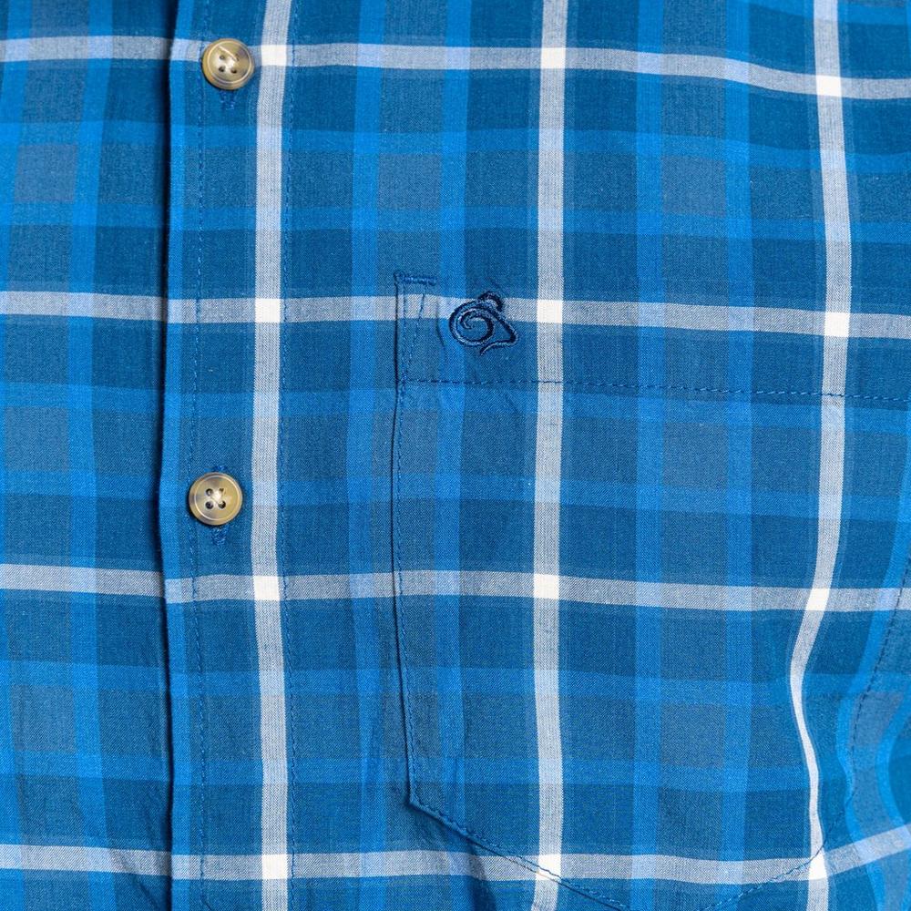 Craghoppers Men's Menlo Short Sleeved Shirt - Blue Check