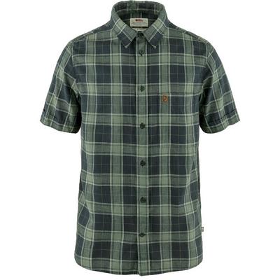 Fjallraven Men's Ovik Short Sleeved Travel Shirt - Dark Navy/Patina Green