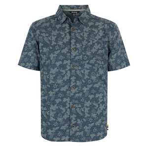 Men's Tiger Floral Short-Sleeve Shirt - Blue