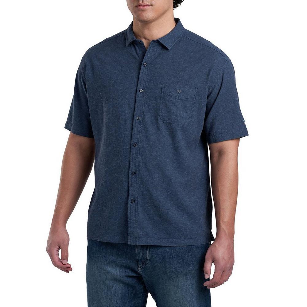 Kuhl Men's Getaway Short-Sleeve Shirt - Blue