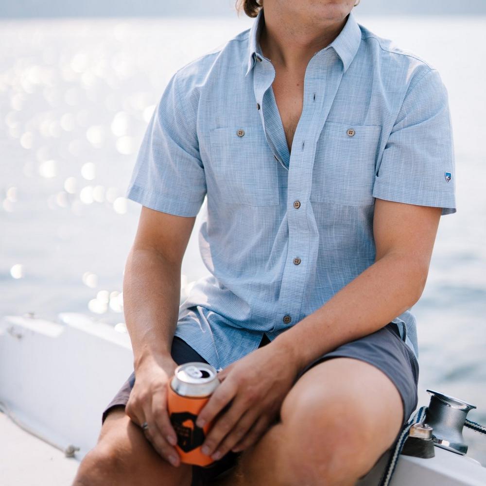 Kuhl Men's Karib Short-Sleeve Shirt - Blue