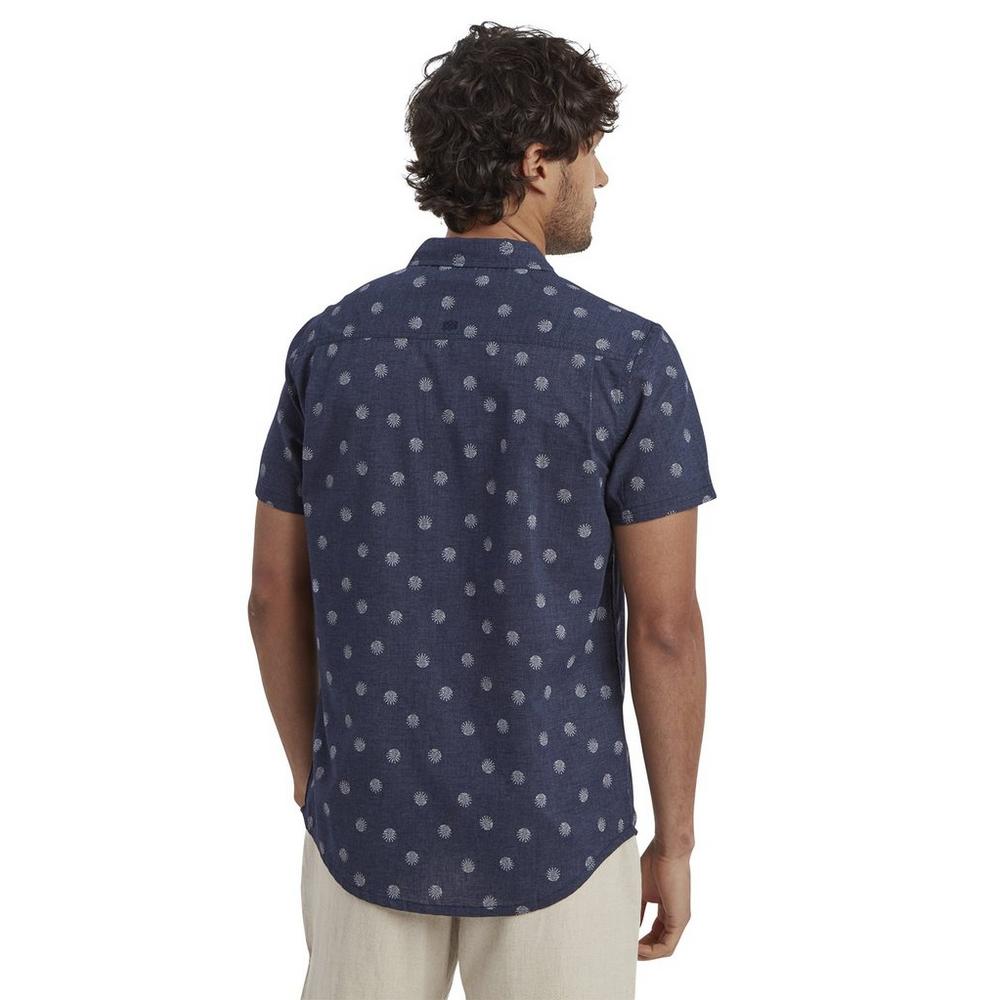 Sherpa Adventure Men's Newar Peacock Short-Sleeve Shirt - Navy