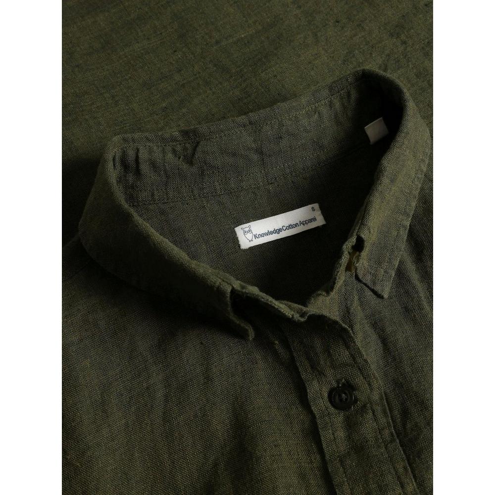 Knowledge Cotton Women's Aster Linen Shirt - Green