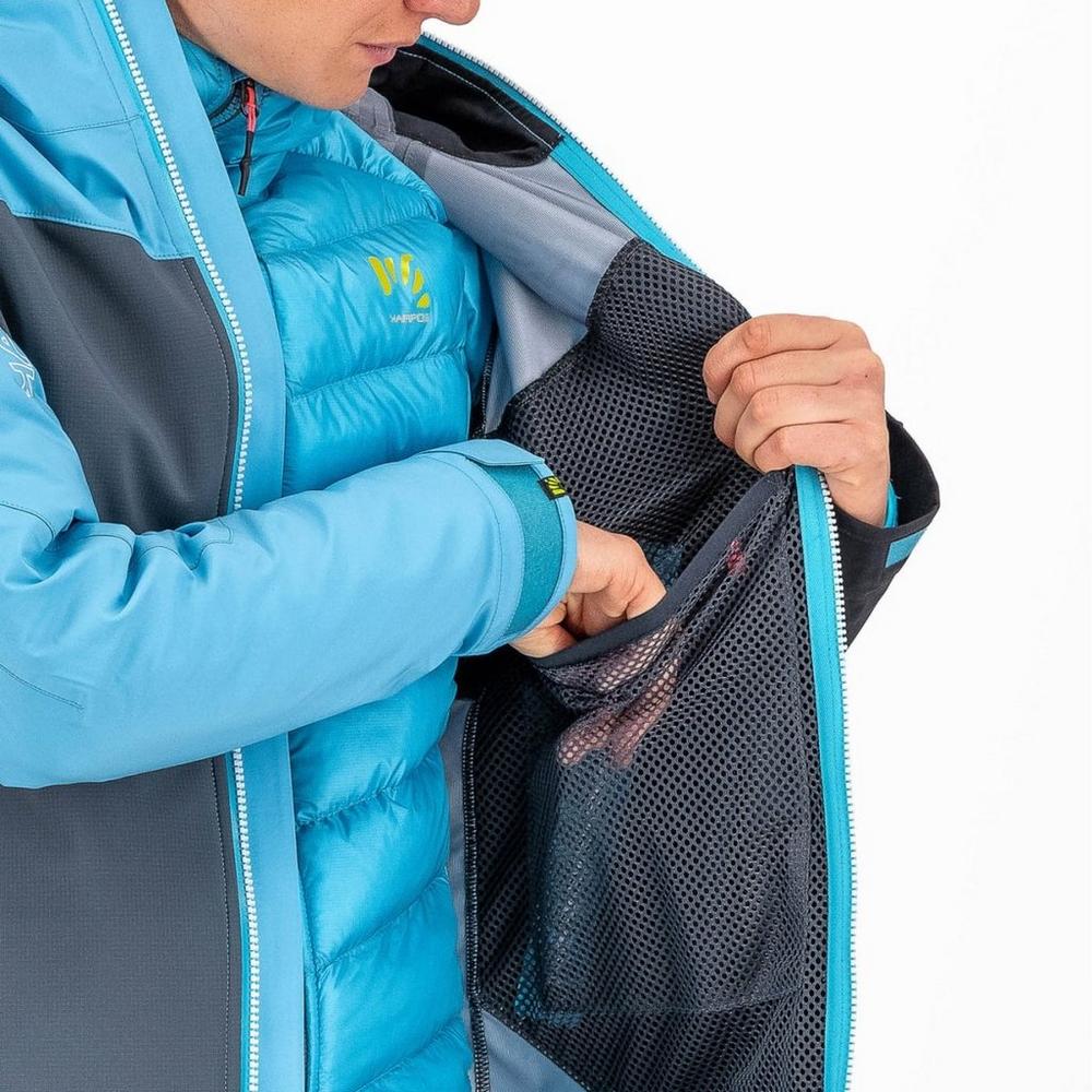 Karpos Women's Marmolada Jacket - Dark Slate/Blue Atoll/Black