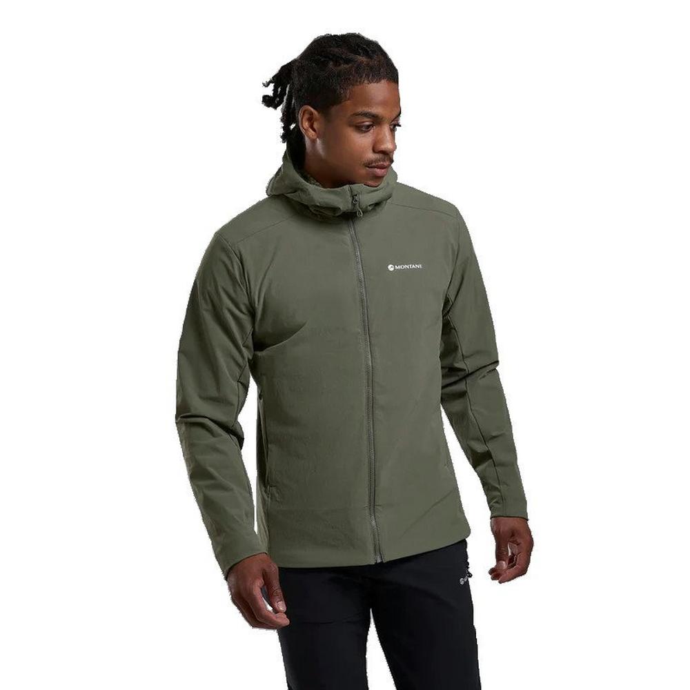 Montane Men's Khamsin Hooded Softshell Jacket - Green