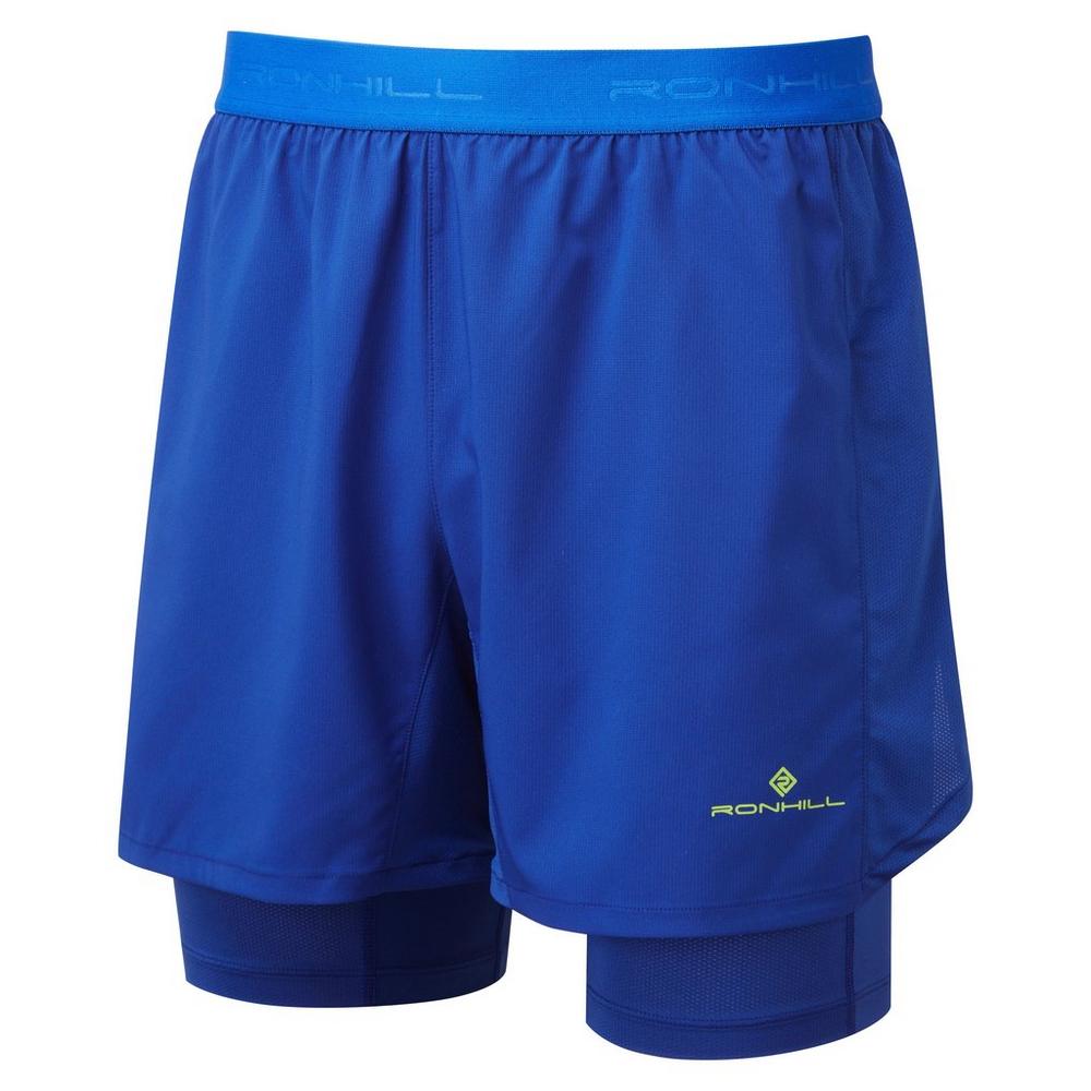 Ron Hill Men's Tech 5 Twin Short - Blue