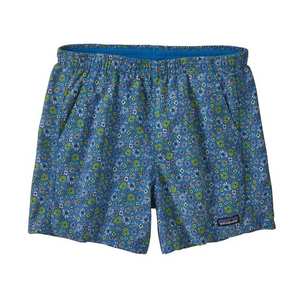 Women's Baggies Shorts (5") - Blue / Floral Fun
