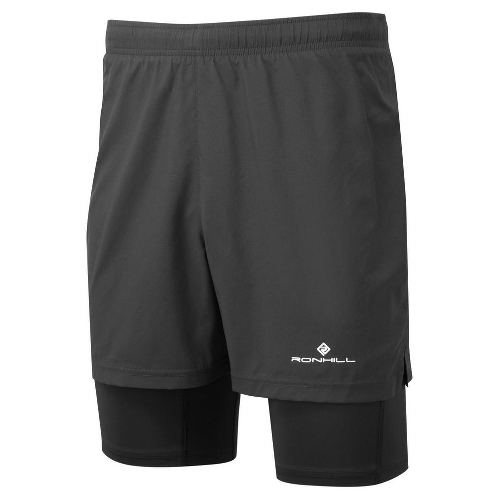 Ron Hill Men's Core Twin Shorts - Black
