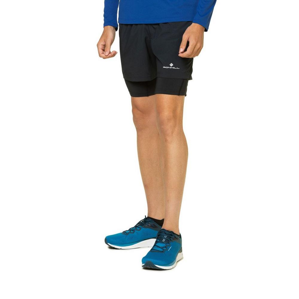 Ron Hill Men's Core Twin Shorts - Black