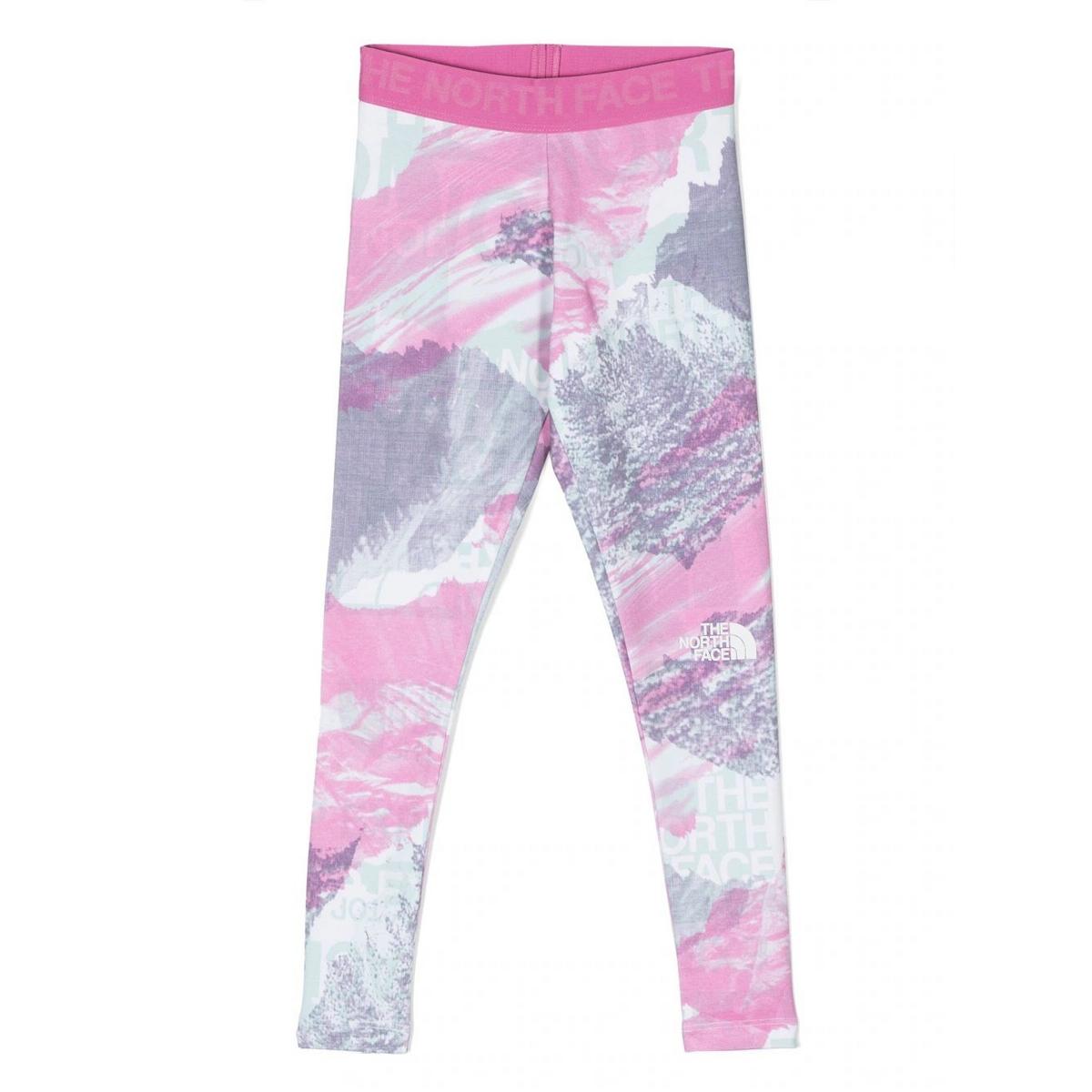 The North Face Kid's Everyday Leggings - Super Pink Print