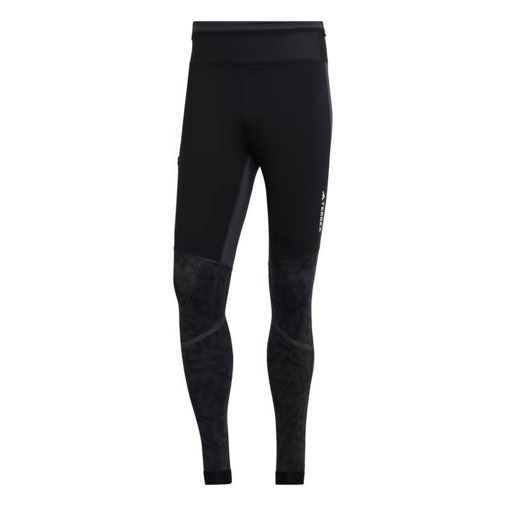 Mens Adidas Terrex Agravic Trail Running Leggings - Black