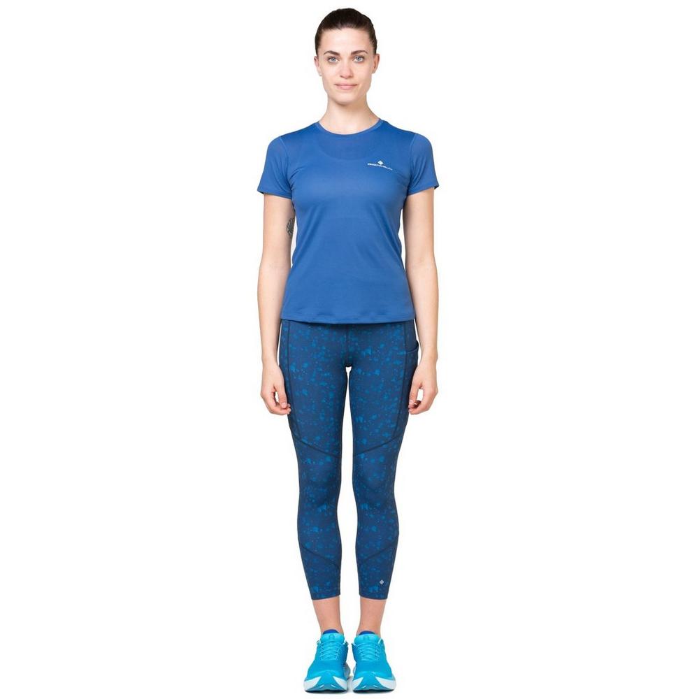 Ronhill Women's Tech Crop Tights - Blue
